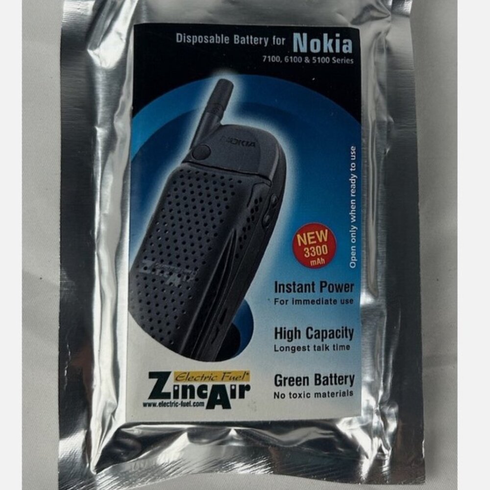 Vintage Sealed Nokia Disposable Battery Accessory ZincAir Series 7100 6100 5100
